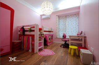 美式风格公寓大气暖色调富裕型儿童房儿童床效果图