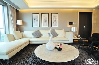 欧式风格三居室大气富裕型客厅茶几效果图