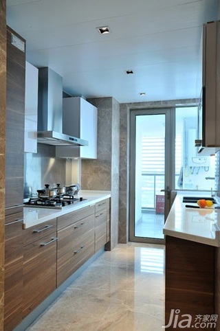 欧式风格三居室大气富裕型厨房橱柜安装图