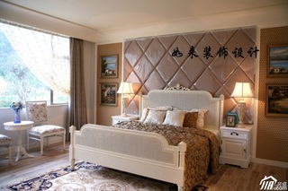 美式风格别墅浪漫富裕型卧室床效果图