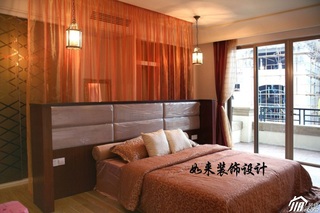 美式风格别墅富裕型卧室床图片