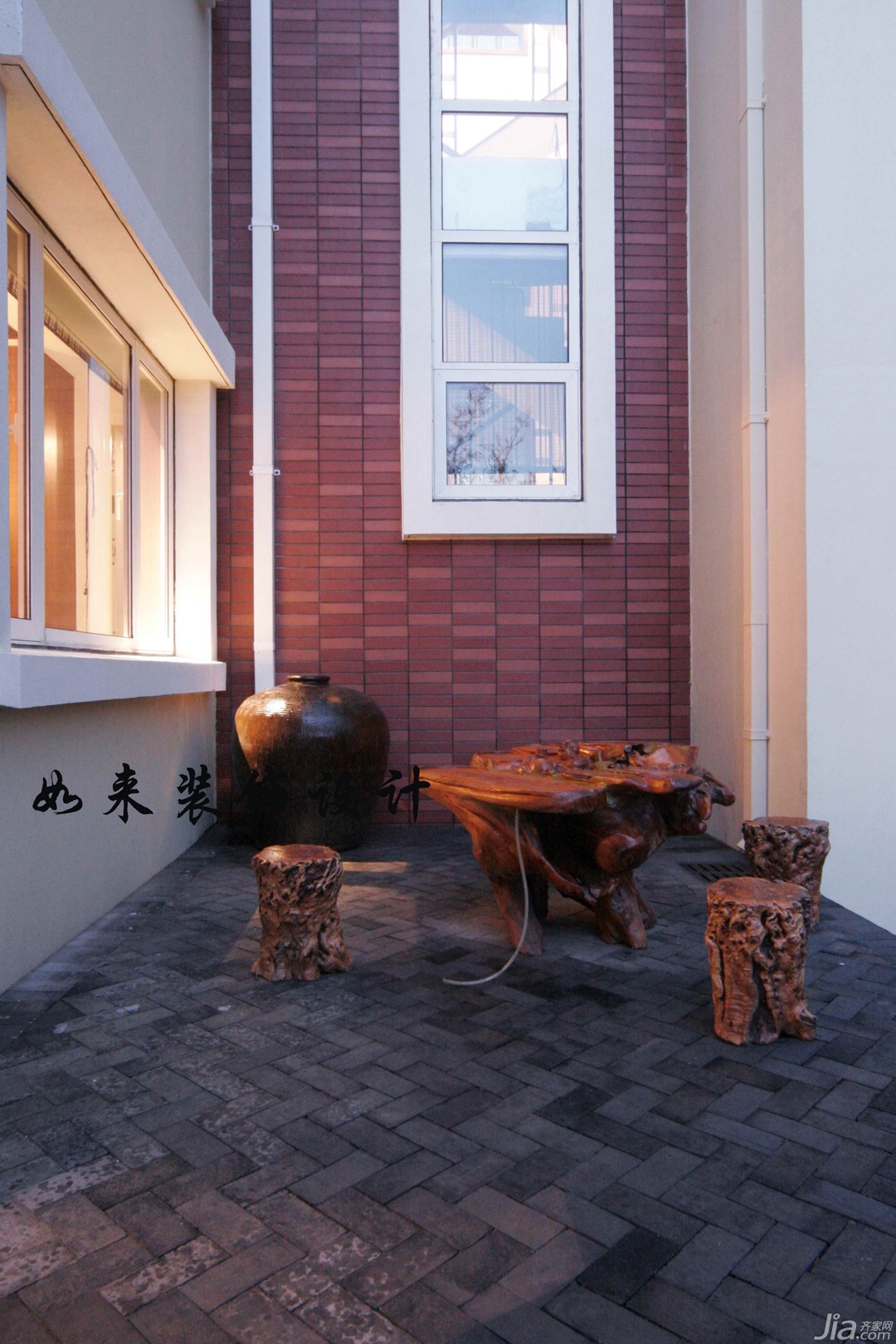 公寓装修,富裕型装修,中式风格,如来装饰,露台