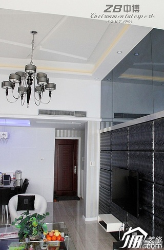 简约风格跃层富裕型120平米客厅电视背景墙灯具效果图