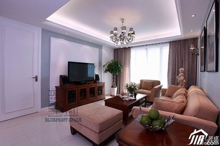 美式风格二居室温馨暖色调富裕型客厅沙发图片