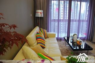 简约风格公寓大气米色富裕型客厅沙发婚房家居图片