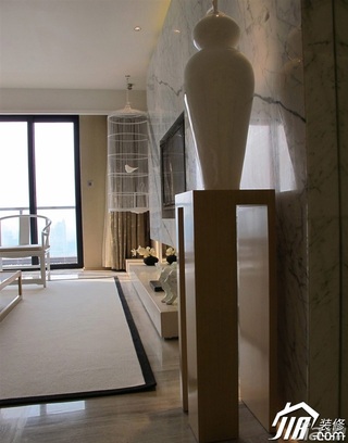 简约风格公寓米色富裕型客厅装修效果图