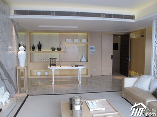 简约风格公寓米色富裕型客厅装修