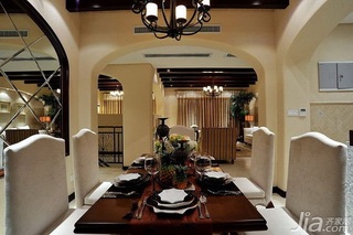 欧式风格别墅古典米色豪华型140平米以上餐厅餐桌效果图