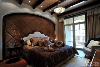 欧式风格别墅古典米色豪华型140平米以上卧室灯具图片