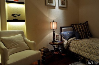 欧式风格别墅古典米色豪华型140平米以上卧室灯具图片