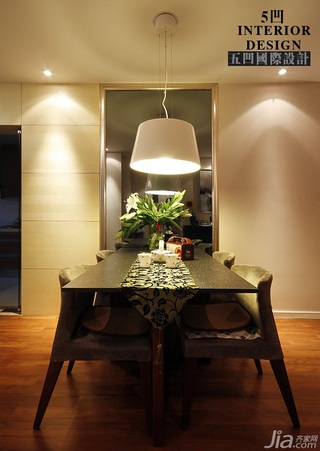 简约风格公寓温馨原木色富裕型餐厅餐桌效果图