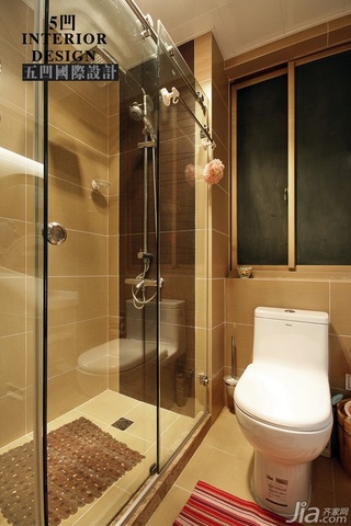简约风格公寓温馨原木色富裕型卫生间改造