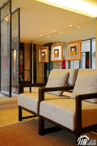 混搭风格公寓时尚富裕型120平米客厅背景墙沙发效果图