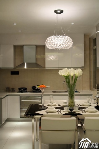 混搭风格公寓富裕型120平米厨房灯具图片
