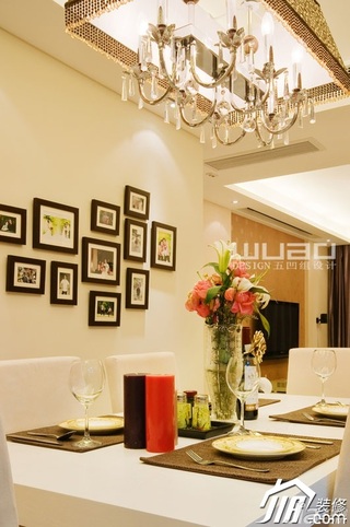 简约风格公寓大气米色豪华型餐厅餐厅背景墙餐桌效果图