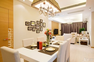 简约风格公寓大气米色豪华型餐厅餐厅背景墙餐桌图片