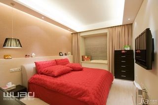 简约风格公寓大气米色豪华型卧室床图片