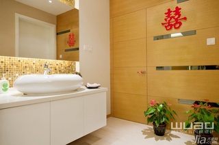 简约风格公寓大气米色豪华型卫生间洗手台图片