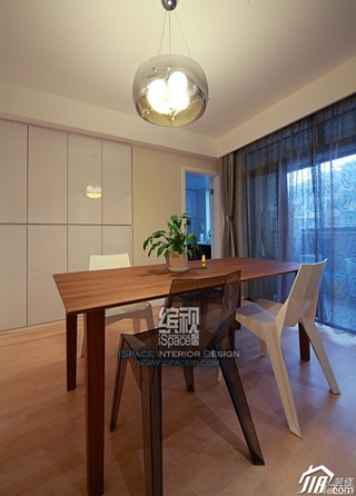 简约风格公寓经济型100平米餐厅餐桌图片