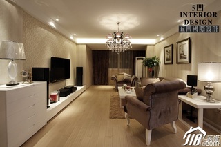 简约风格公寓时尚富裕型客厅沙发背景墙茶几效果图