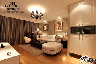 欧式风格公寓浪漫咖啡色豪华型客厅沙发背景墙沙发图片
