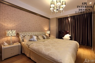 欧式风格公寓浪漫咖啡色豪华型卧室床效果图