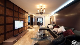 简约风格公寓简洁富裕型110平米客厅电视背景墙沙发效果图
