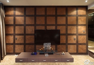 简约风格公寓富裕型110平米客厅电视背景墙电视柜效果图