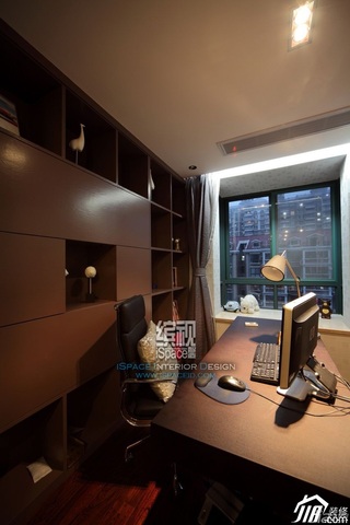 简约风格公寓富裕型110平米书房书架图片