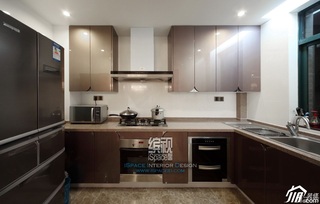 简约风格公寓富裕型110平米厨房橱柜定制