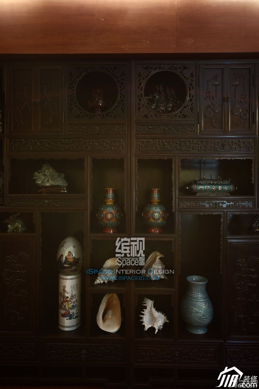 公寓装修,混搭风格,富裕型装修,130平米装修,书房,展览柜,缤视设计