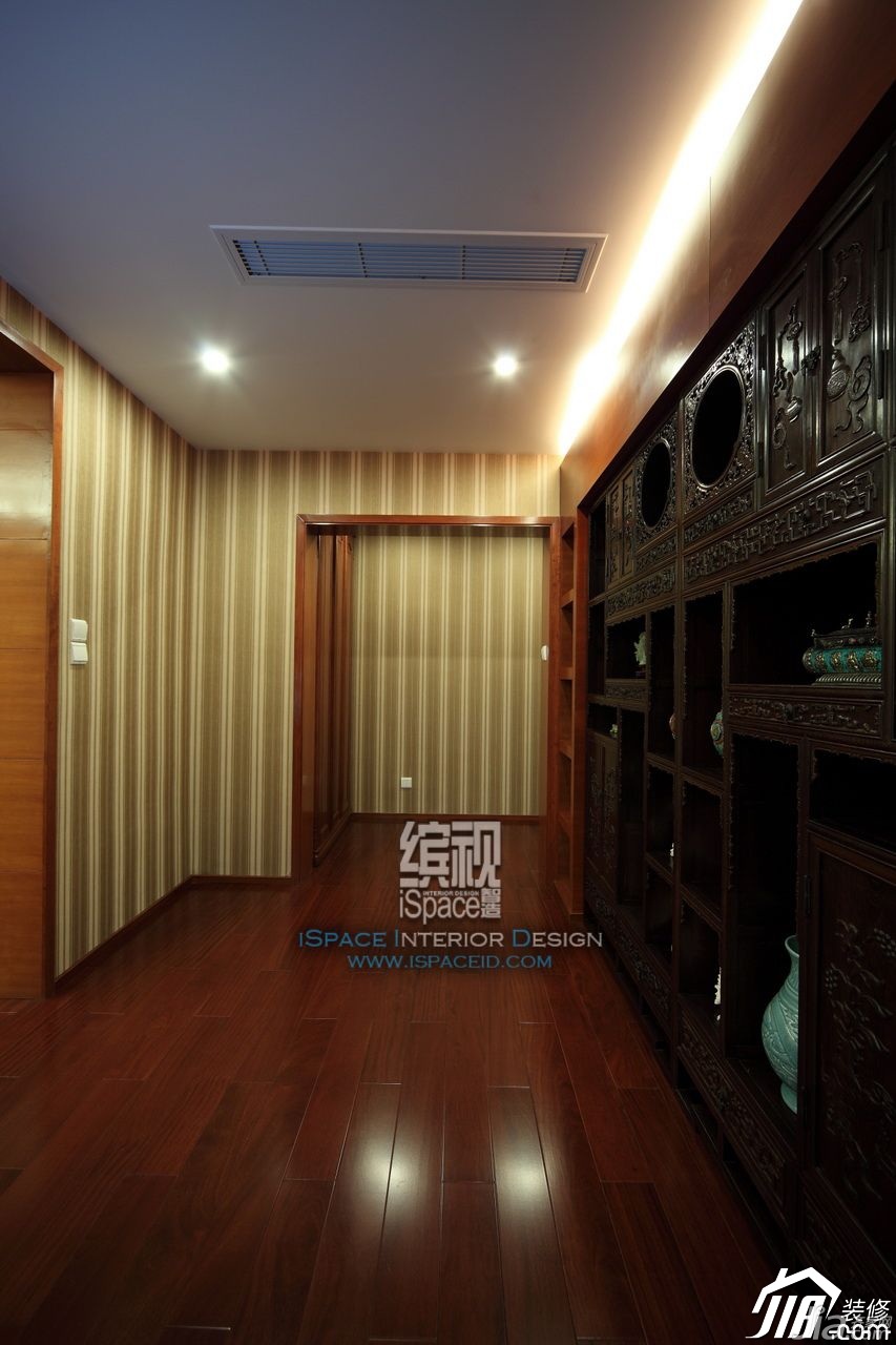 公寓装修,混搭风格,富裕型装修,130平米装修,书房,展览柜,缤视设计
