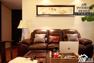 新古典风格公寓时尚咖啡色富裕型客厅沙发背景墙沙发图片