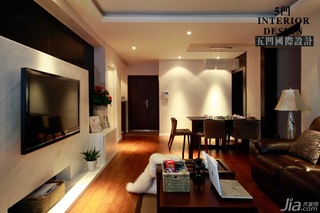 新古典风格公寓时尚咖啡色富裕型客厅茶几效果图