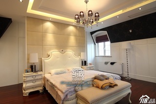 欧式风格别墅奢华富裕型卧室床效果图