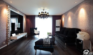 简约风格公寓富裕型120平米客厅电视背景墙沙发效果图