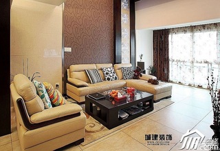 简约风格跃层富裕型客厅沙发图片