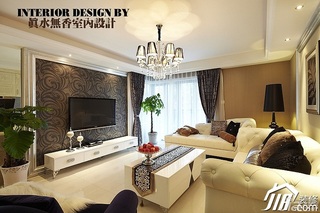 公寓奢华豪华型130平米客厅电视背景墙灯具图片