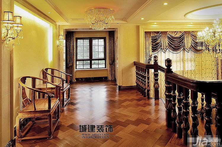 别墅装修,20万以上装修,新古典风格,楼梯,灯具,城建装饰