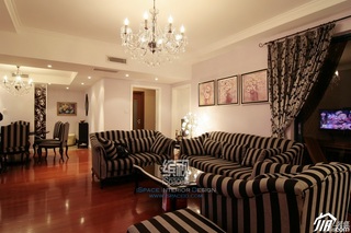 简约风格公寓条纹经济型110平米客厅沙发背景墙沙发图片