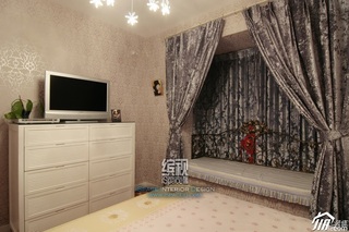简约风格公寓经济型110平米卧室飘窗电视柜图片