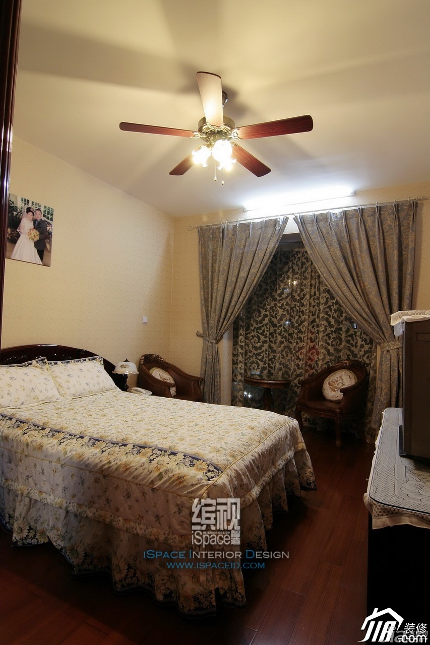 公寓装修,110平米装修,经济型装修,简约风格,卧室,床,灯具,缤视设计