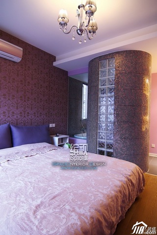 简约风格公寓温馨富裕型120平米卧室灯具图片