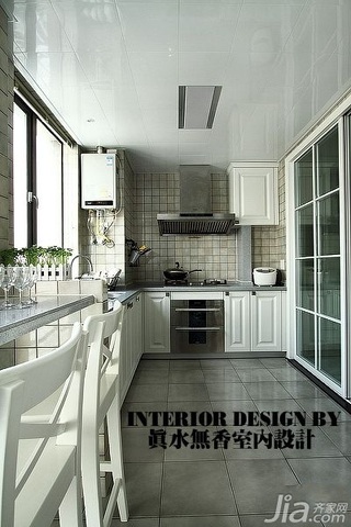 简约风格公寓冷色调富裕型130平米厨房橱柜设计