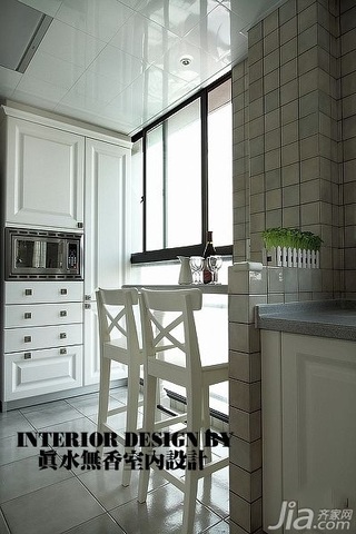 简约风格公寓冷色调富裕型130平米厨房橱柜效果图