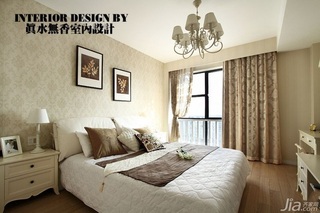 简约风格公寓冷色调富裕型130平米卧室卧室背景墙床效果图