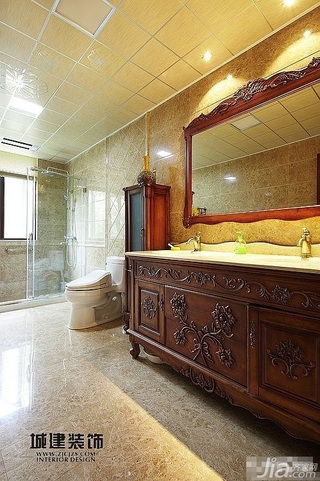 新古典风格别墅20万以上卫生间洗手台图片