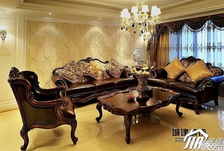 欧式风格公寓奢华豪华型客厅沙发图片