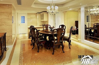 欧式风格公寓奢华豪华型餐厅餐桌图片