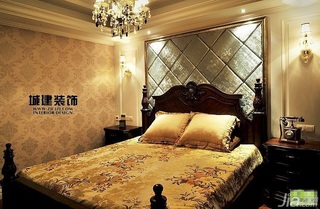 欧式风格公寓豪华型卧室床效果图